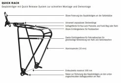 Ortlieb - Porte-bagages Universel Quick Rack (aussi Pour Tout-suspendus) -Promos Vélo Électrique Magasin ortlieb quick rack porte bagages 1 3840x2160