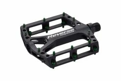 Reverse Components Reverse - Pédales VTT Black ONE - 1 X Paire -Promos Vélo Électrique Magasin reverse pedales vtt black one noir vert 3840x2160
