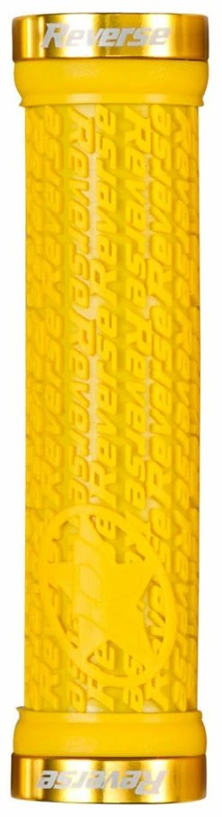 Reverse Components Reverse - Poignées Stamp Lock On Ø30mm X 135mm -Promos Vélo Électrique Magasin reverse poignees stamp lock on jaune dore 3840x2160