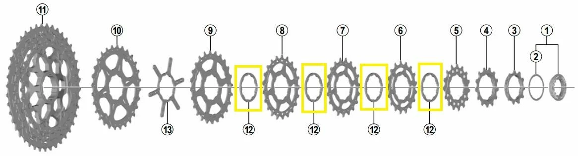Shimano - Bague D'espacement Y1VN0500 Pour Cassettes Deore XT CS-M8000 Et SLX CS-M7000 4 Shimano - Bague D'espacement Y1VN0500 Pour Cassettes Deore XT CS-M8000 Et SLX CS-M7000 – Image 2