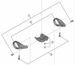 Shimano - Support Pour écran SC-6100 (kit Complet)
